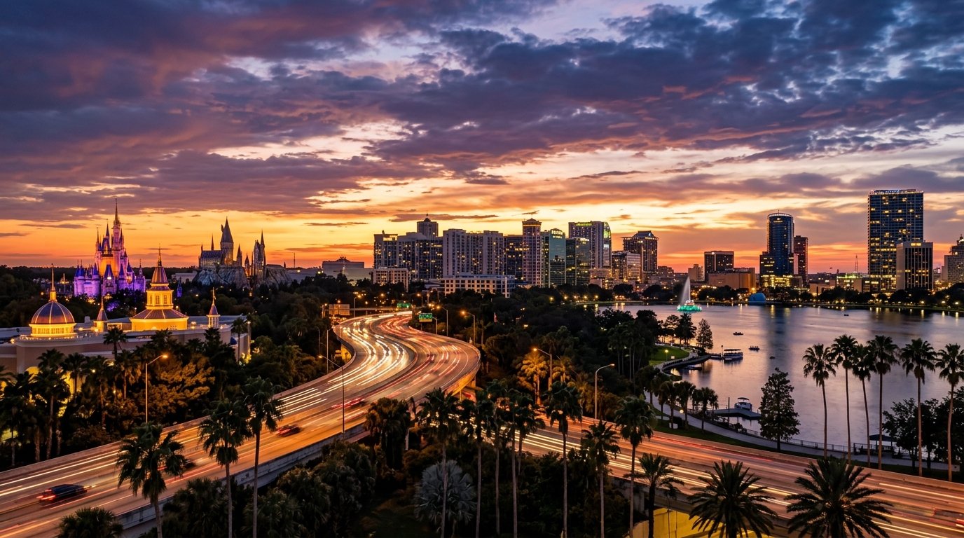 Orlando skyline e viagens pela Florida